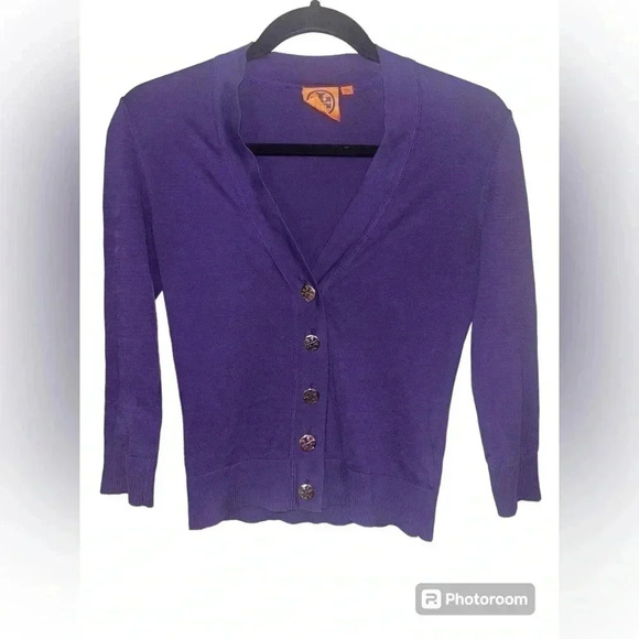 Tory Burch Purple Cardigan XXS - Picture 1 of 5